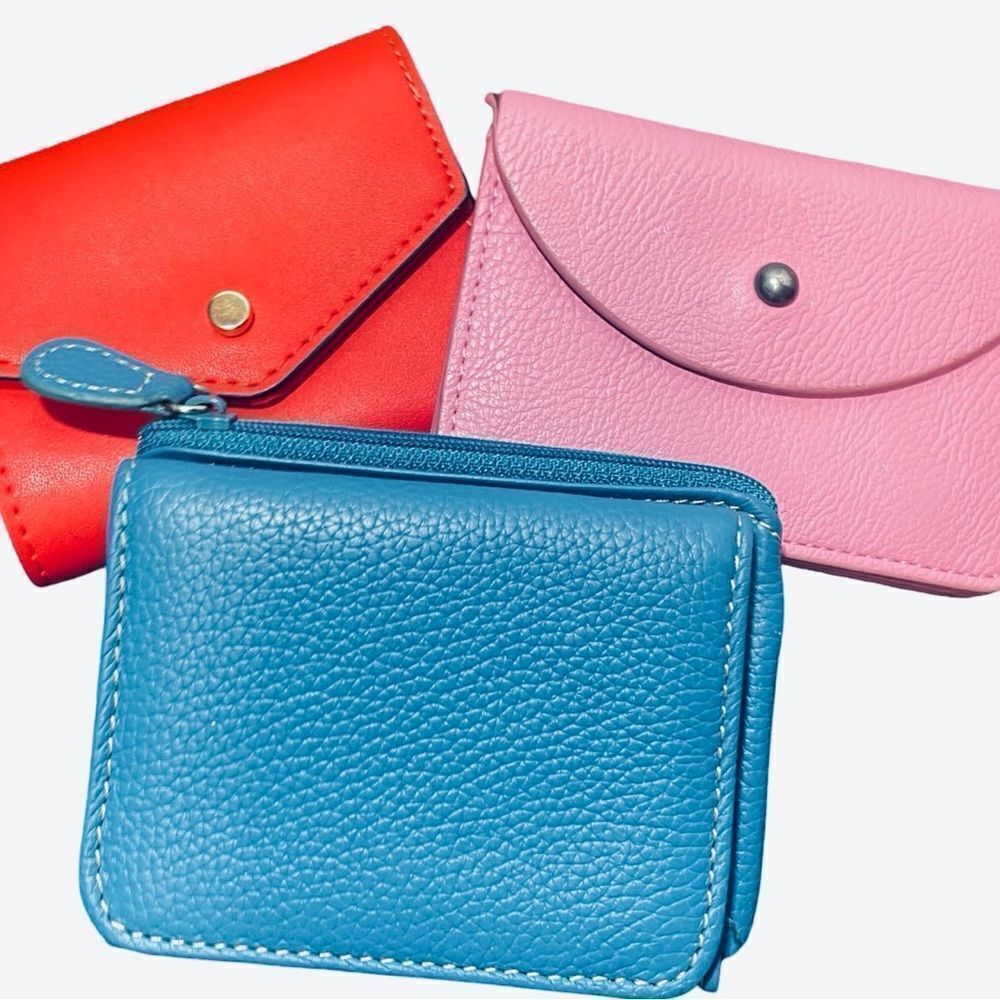 A New Day Red and Pink Leather Wallets
